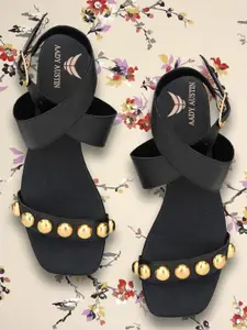 AADY AUSTIN Women Black Solid Heels