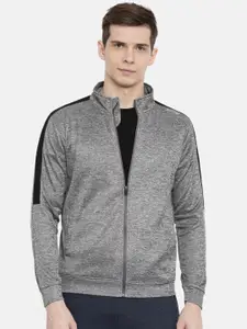 Proline Active Men Grey Melange Solid Sweatshirt