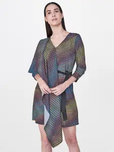 AND Women Multicoloured Printed A-Line Dress