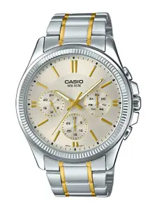 CASIO Enticer Men Silver-Toned Analogue Watch A1657 MTP-1375HSG-9AVIF