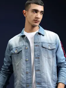 HIGHLANDER Men Blue Washed Denim Jacket