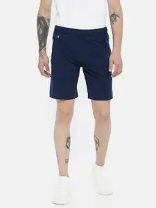 Van Heusen Men Navy Blue Solid Regular Fit Athleisure performance Sports Shorts