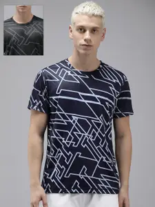 Van Heusen Innerwear Men Abstract Printed Reversible 2 In 1 T-shirt