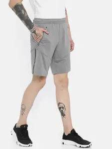 Van Heusen Men Solid Swift Dry 4-Way Stretch Active Knit Shorts