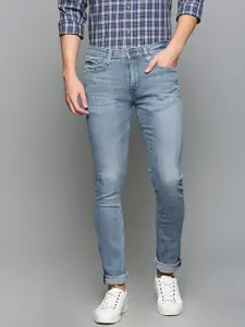 Louis Philippe Jeans Men Blue Albert Super Slim Fit Low-Rise Clean Look Stretchable Jeans