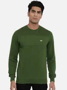 Wildcraft Men Olive Green Solid Sweatshirt