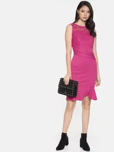 Miss Chase Pink Lace Flounce Party Dress