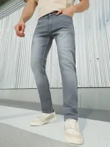 Urbano Fashion Men Grey Slim Fit Jeans