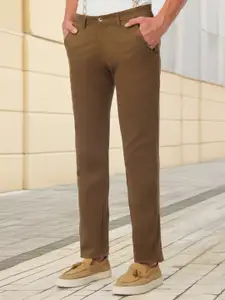 Urbano Fashion Men Brown Slim Fit Solid Chinos