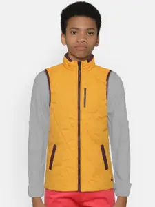 Allen Solly Junior Boys Yellow Solid Jacket