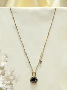 Ayesha Gold-Plated Lock Charm Necklace