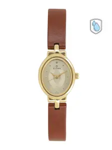 Titan Karishma Gap Filler Women Gold Analogue watch NL2594YL01