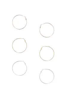 Mahi Set of 3 Circular Hoop Earrings