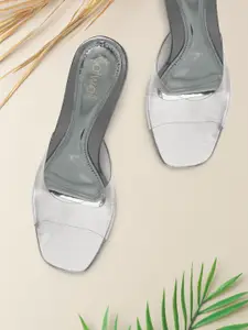 Catwalk Women Transparent Solid Sandals