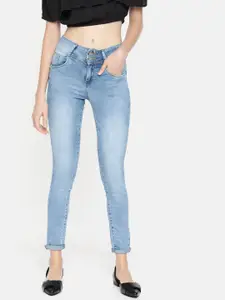 AND Women Blue Skinny Fit High-Rise Clean Look Stretchable Jeans