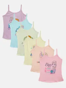 Bodycare Kids Girls Pack of 6 Frozen Printed Camisoles