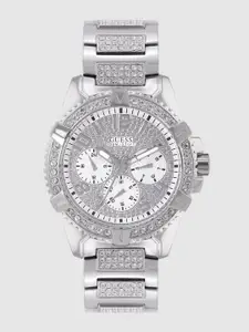 GUESS Men Silver-Toned Analogue Watch W0799G1