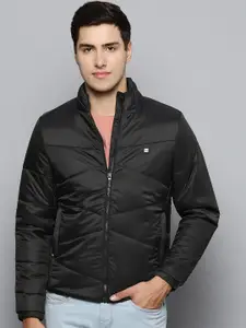 Louis Philippe Sport Men Black Solid Padded Jacket