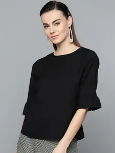 Marie Claire Women Black Solid Top