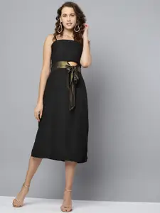Marie Claire Women Black Solid A-Line Dress