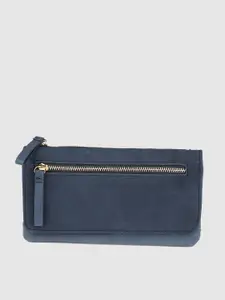 Accessorize Women Navy Blue Solid Two Fold Wallet