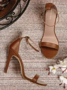 Bruno Manetti Women Tan Brown Solid Sandals