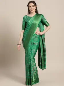 Saree mall Green & Maroon Printed Saree