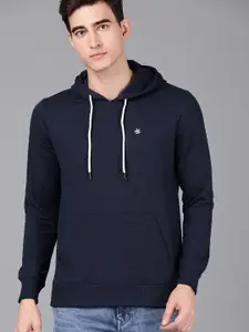 WROGN Men Navy Blue Solid Slim Fit Sweatshirt