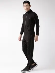 CHKOKKO CHKOKKO Men Black Solid Training Track Suit