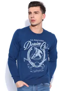 U.S. Polo Assn. Denim Co. Blue Printed Sweater