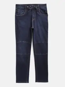 Gini and Jony Boys Navy Blue Anti Fit Mid-Rise Clean Look Stretchable Jeans