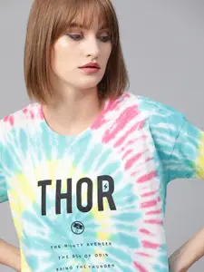 Kook N Keech Marvel Women Thor Printed Oversized Round Neck Pure Cotton T-shirt