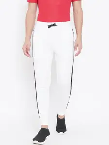 Aesthetic Bodies Men White Solid Joggers
