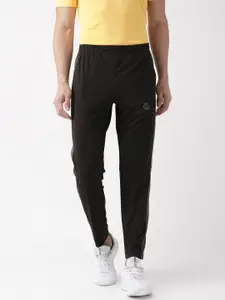 CHKOKKO Men Black Solid Cropped Running Track Pants