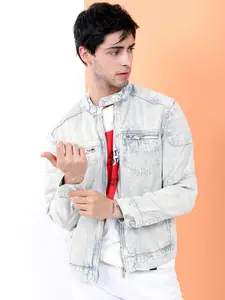 HIGHLANDER Men Blue Solid Jacket