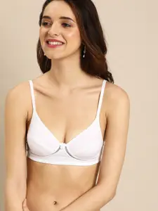 DressBerry White Solid Non-Wired Non Padded Everyday Bra DB-MINT-BRA-001A