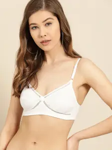 DressBerry White Solid Non-Wired Non Padded Everyday Bra DB-CROV-BRA-002A