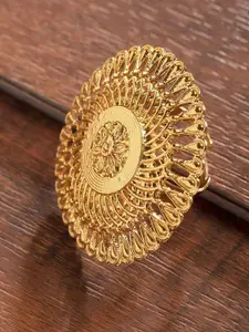 Zaveri Pearls Gold-Plated Adjustable Finger Ring
