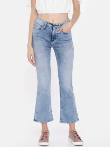 SPYKAR Women Blue Elissa Bootcut High-Rise Clean Look Stretchable Jeans