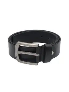 Kara Men Black Solid Leather Belt