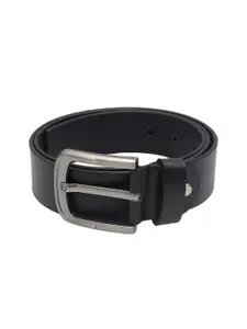 Kara Men Black Solid Leather Belt