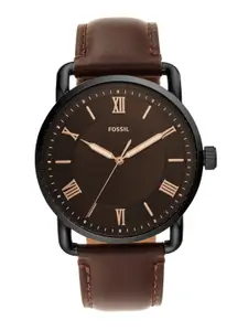 Fossil Men Brown Analogue Leather Watch FS5666