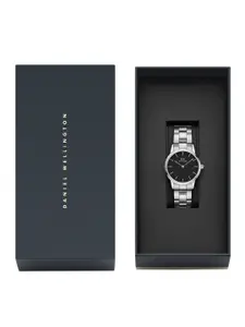 Daniel Wellington Iconic Link Women Dial Black 28mm Round Analogue Watch - DW00100208