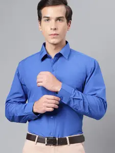 Hancock Men Solid Wrinkle Resistant Slim Fit Formal Shirt