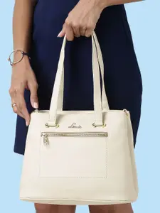 Lavie Chandra Women Cream-Coloured Medium Satchel Handbag