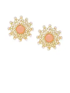 AccessHer Gold-Plated Enamelled Filigree Geometric Studs