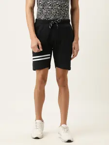 Urban Dog Men Black Solid Regular Fit Sports Shorts