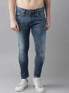 Roadster Men Blue Super Skinny Fit Mid-Rise Low Distress Stretchable Jeans