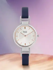 Titan Women White Analogue Watch 2608SL01