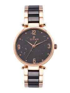 Titan Women Embellished Analogue Watch 95061WD01